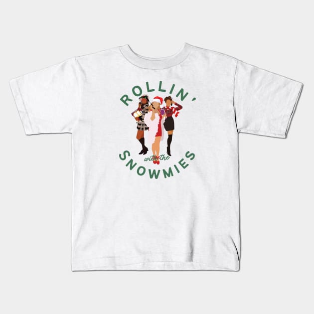 Rollin with the Snowmies - Clueless - 90s Christmas Kids T-Shirt by TeamZissou